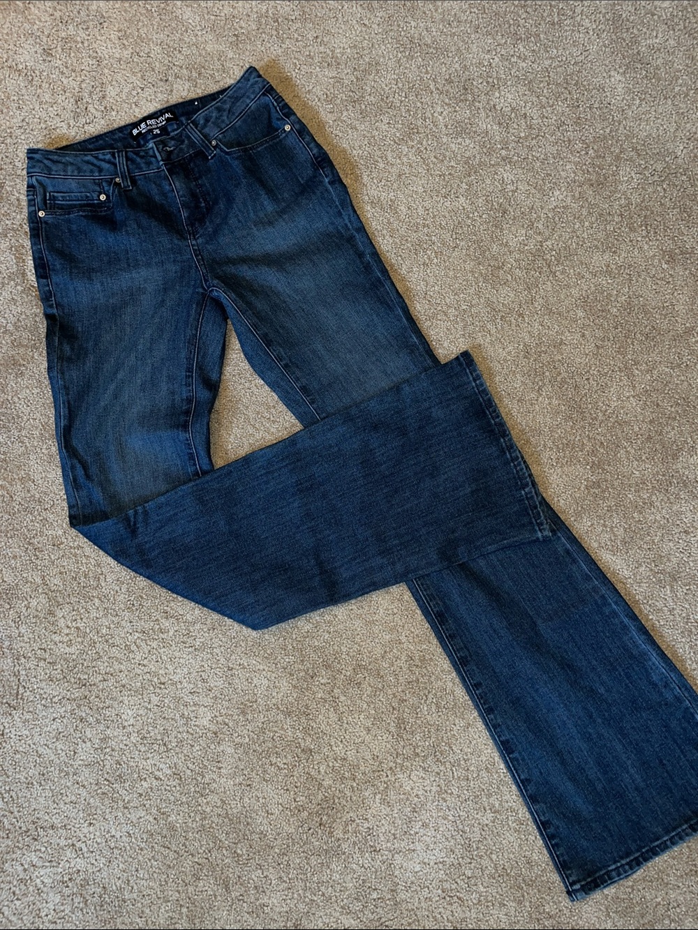 Blue Revival Classic Dark Blue Women's flare leg Jeans